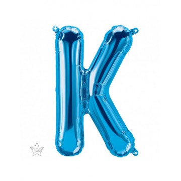 16'' Balão Foil Letra K Azul