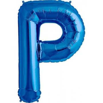 16'' Balão Foil Letra P Azul
