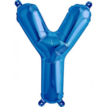 16'' Balão Foil Letra Y Azul