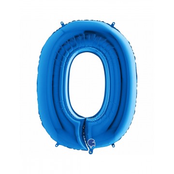 40" Balão Foil N.º 0 Azul