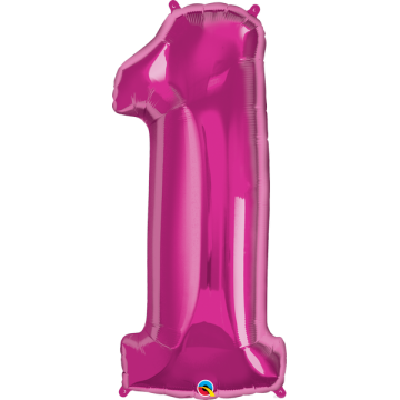 40" Balão Foil N.º 1 Rosa...
