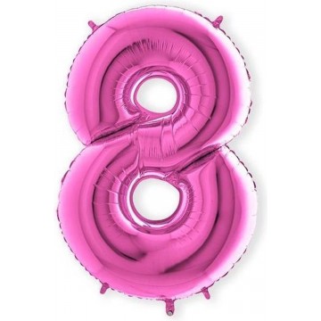 40" Balão Foil N.º 8 Rosa...