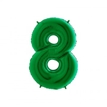 40" Balão Foil N.º 8 Verde