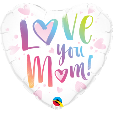 18" Balão Foil "Love you Mom!"