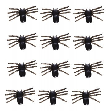 Set de 12 Aranhas Pretas