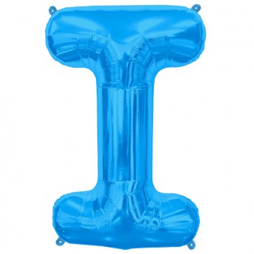 34'' Balão Foil Letra "I" Azul