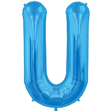 34'' Balão Foil Letra "U" Azul