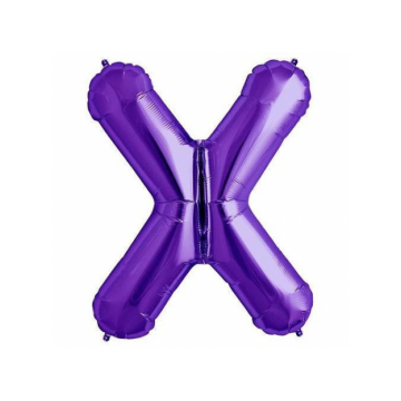 34'' Balão Foil Letra "X" Roxo
