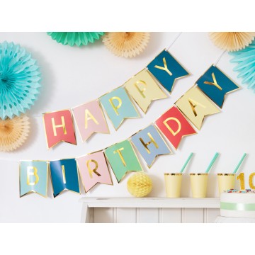 Bandeirola "Happy Birthday"...