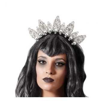 Tiara de Caveira Prateada