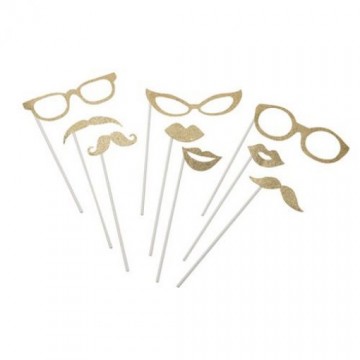 Adereços P/Fotos Dourado...