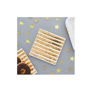 Guardanapos Brancos E Dourados