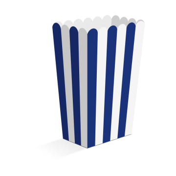 Caixas p/ Snacks Riscas Azul