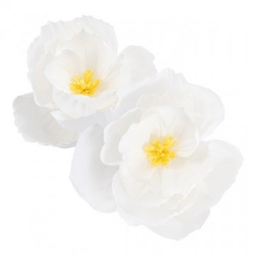 2 Flores de Papel Brancas