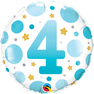 18" Balão Foil 4 Bolas Azuis