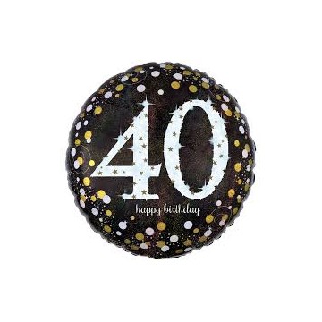 18"  Balão Foil "40 Happy...