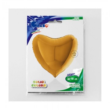 36" Balão Foil Coração Dourado