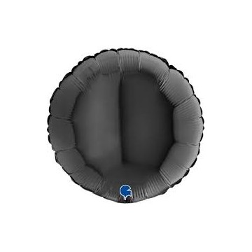 18" Balão Foil Redondo Preto