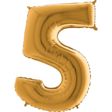 40" Balão Foil N.º 5 Dourado