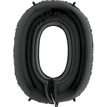40" Balão Foil Nº 0 Preto