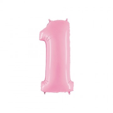 40" Balão Foil N.º 1 Rosa...