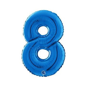 14" Balão Foil N.º 8 Azul