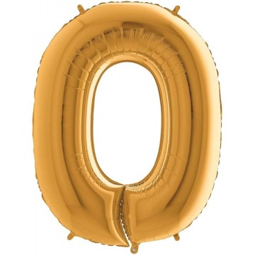 14" Balão Foil N.º 0 Dourado