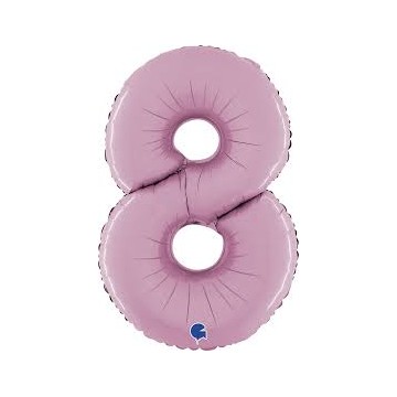14" Balão Foil N.º 8 Rosa...