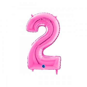 26" Balão Foil N.º 2 Rosa...