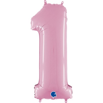 26" Balão Foil N.º 1 Rosa...