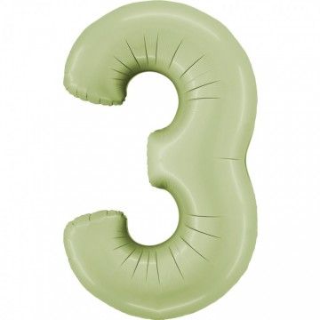 40" Balão Foil N.º 3 Verde...