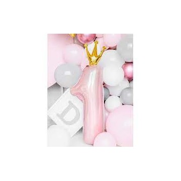 35.5" Balão Foil N.º 1 Rosa...