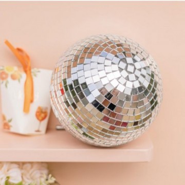 Bola de Espelhos Prata 16cm