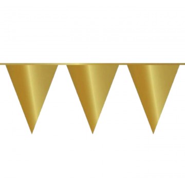 Bandeira Triangular Dourada