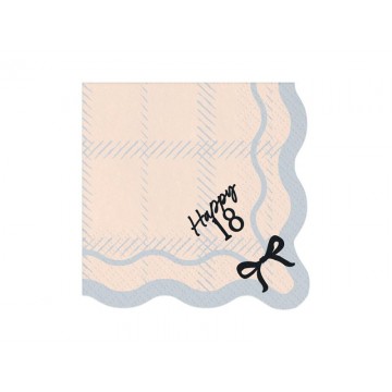 Guardanapos "Happy 18" c/ Laço