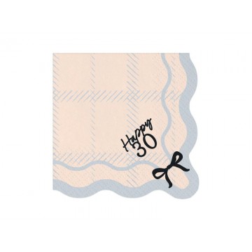 Guardanapos "Happy 30" c/ Laço