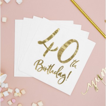 Guardanapos "40th Birthday!"