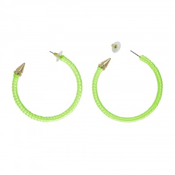 Brincos Argolas Verde Neon