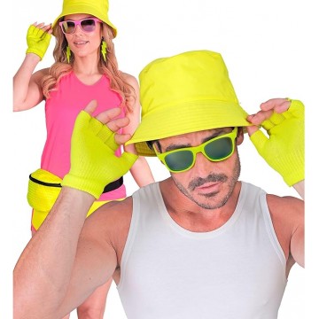 Luvas s/ Dedos Neon Amarelo