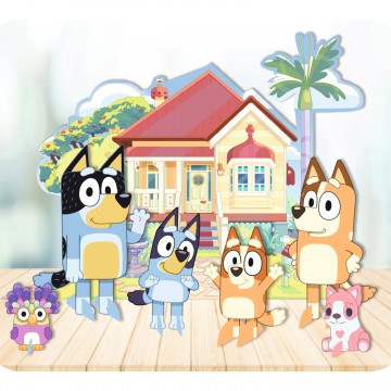 Kit Decoração De Mesa Bluey