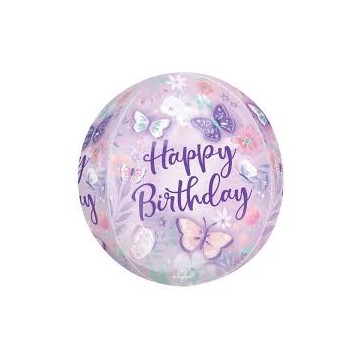 15" Balão Foil Orbz Borboletas