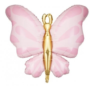 27" Balão Foil Borboleta Rosa