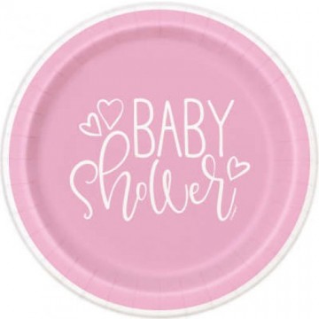 Pratos G. "Baby Shower" Rosa