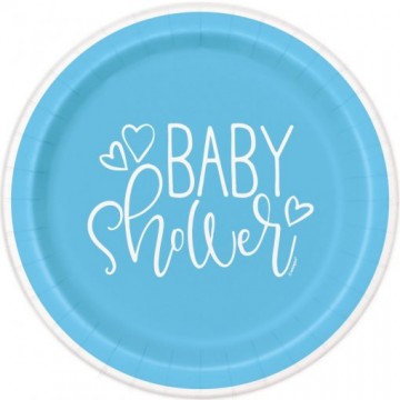 Pratos Peq. "Baby Shower" Azul