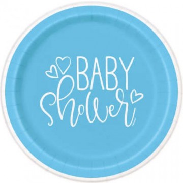 Pratos G. "Baby Shower" Azul