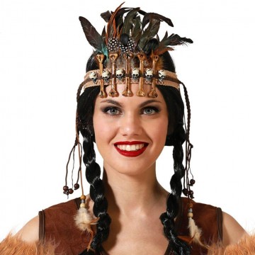 Fita Cabelo Ossos e Penas