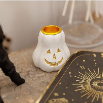 Castiçal Resina Abóbora...