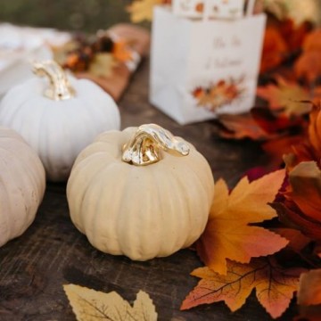 Abóbora Cerâmica Ocre Mate...