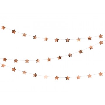 Grinalda de Estrelas Rose Gold