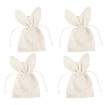 4 Saquinhos de Linho Coelho